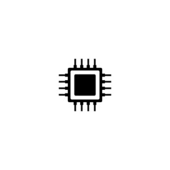 chip processor vector icon illustration
