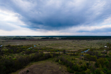 drone view of the river