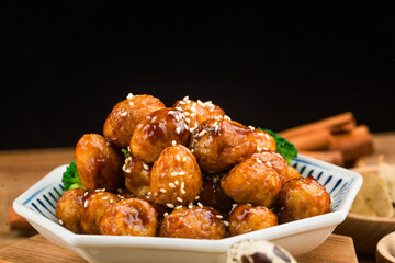 Chinese cuisine: deep-fried quail eggs