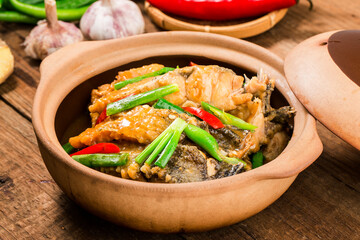 Chinese Cuisine: delicious fish belly pot