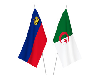 Algeria and Liechtenstein flags