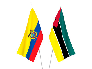 Ecuador and Republic of Mozambique flags