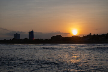 Naklejka premium Amanecer en Riohacha Colombia