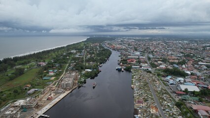 Miri, Sarawak Malaysia - May 2, 2022: The Landmark and Tourist Attraction areas of the of Miri...