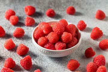 Raw Red Organic Raspberries