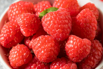 Raw Red Organic Raspberries