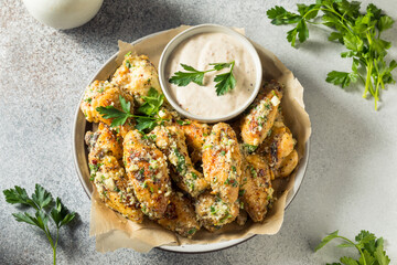 Homemade Fried Parmesan Chicken Wings