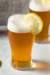 Cold Boozy Refreshing Lemon Beer Shandy