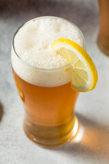 Cold Boozy Refreshing Lemon Beer Shandy