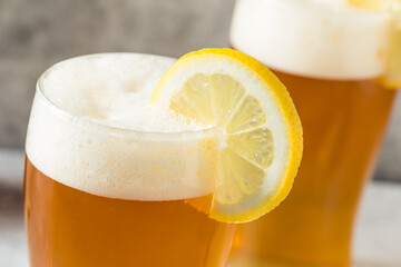 Cold Boozy Refreshing Lemon Beer Shandy