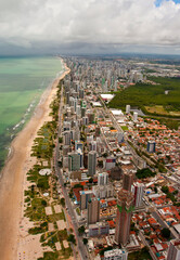 VISTA AEREA-RECIFE-PE - Vista aérea das praias de Boa Viagem e Pina.Foto: Ormuzd Alves