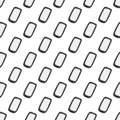 Seamless phone pattern. Doodle vector with smartphone icons. Vector phone background