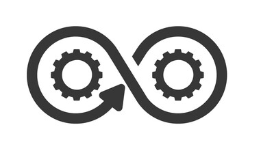 icon continuous improvement process and Infinity sign symbol of endless - 502982578