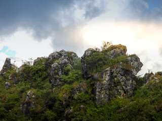 Hill in Mussoorie clouded