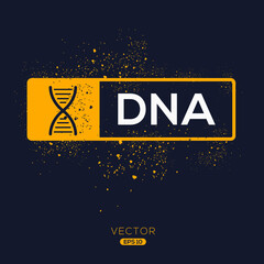 Creative (DNA) Icon, Deoxyribonucleic acid, Vector sign.