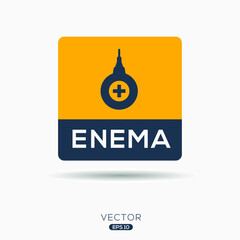 Creative (Enema) Icon, Vector sign.