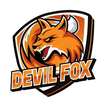Angry Devil Fox Esport Mascot Gaming Logo