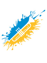 Trompete Tropfen Farbklecks 