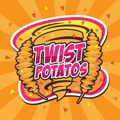 The Tornado Twist Spiral Potato Logo Design