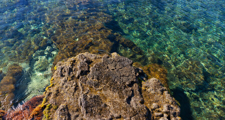 Colorful sea of Linosa, Sicily