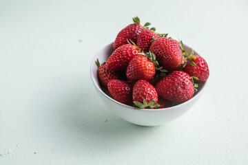 Summer dessert. Strawberries. Organic  Ripe juicy berries. Strawberries as pattern texture. Red sweet fresh strawberries