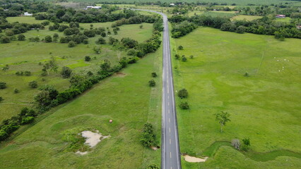 landscapes of nature from the air in colombia