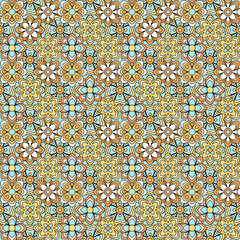 Abstract seamless groovy flower background.