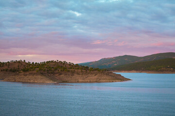 Gediz river during sunset, beautiful water, river, sky photo during sunset and colorful sky.