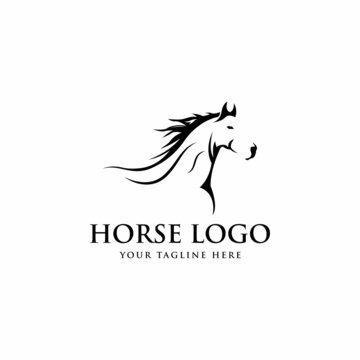 Fast speed horse logo design