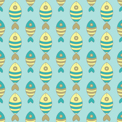 fish art seamless pattern