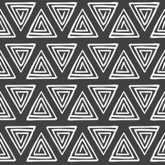 Abstract seamless hand drawn pattern triangle