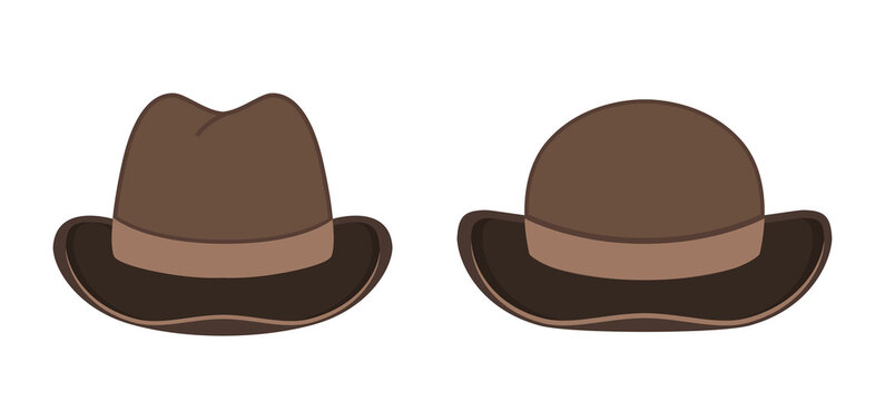 Set of hipster hats vector illustration
