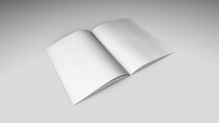3d mockup illustrations for book saddle stitch binding and perfect binding