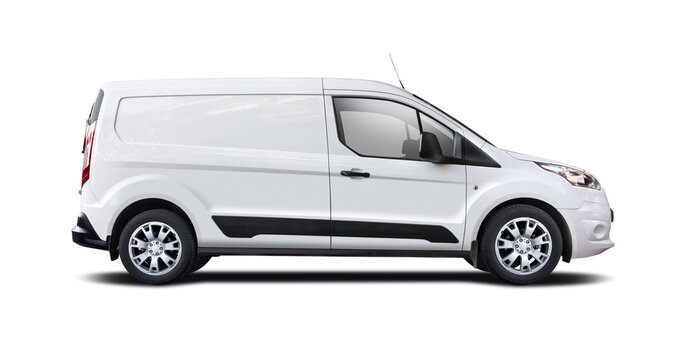 Ford Transit Connect, side view isolated on white background, 28 January 2016, Thessaloniki, Greece	