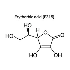 Structural chemical formula on white background
