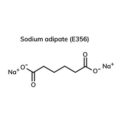 Structural chemical formula on white background