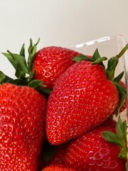 strawberries on a white background
