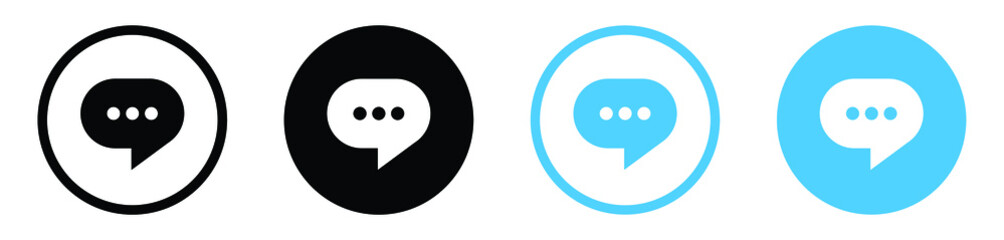 comment icon speech bubble symbol Chat message icons - talk message Bubble chat icon