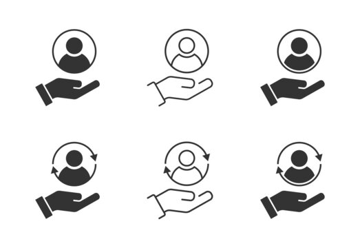 Customer care icon. customer retention symbol. Vector illustration.