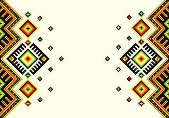 Ukrainian national folklore embroidery style. Geometric ethnic pattern.  Vector illustration - obrazy, fototapety, plakaty