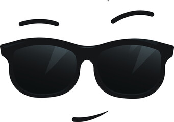 Fototapeta Black Sunglass with facial expression obraz