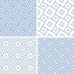 Abstract seamless geometric checked tiled patterns.