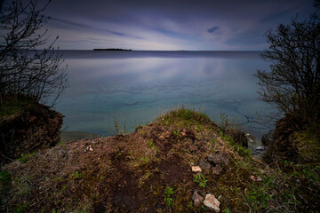 Stunning wide angle landscapes of south easter Ontario Canada featuring Lake Ontario with calm waters and the natural boreal forests of the region.  Enjoy parks and scenic hikes.