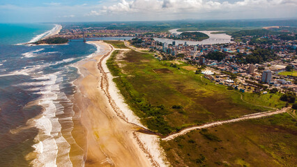 Ilhéus Bahia Litoral Mar Nordeste Cidade Pontes Porto Praia Rio Foz Barcos Drone Fotografia Aérea