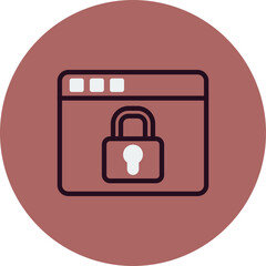 Obraz premium Web Security Icon