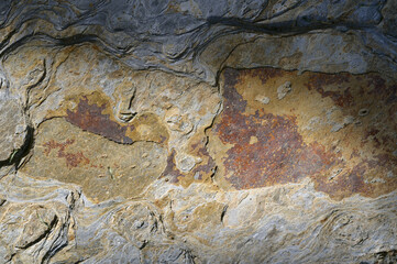 Stone wall with uneven surface