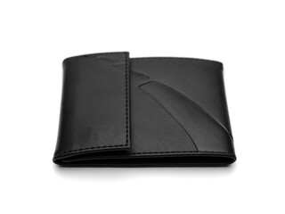 black wallet isolated on white