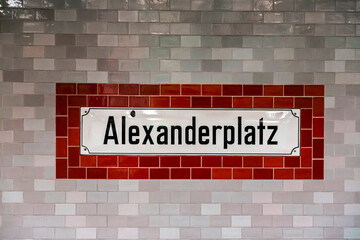 Alexanderplatz metro station in Berlin, Germany - obrazy, fototapety, plakaty