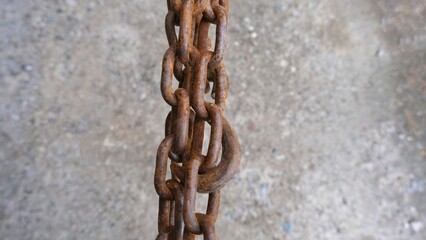 Chain. Rusted chain. metal chain.