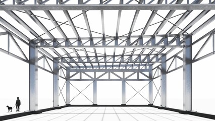 INDUSTRIAL BUILDING, STEEL STRUCTURE AND DESIGN